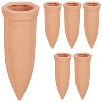 relaxdays Bewässerungssystem Tonkegel zur Bewässerung im 6er Set   6 tlg 
