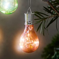 Solar Glühbirne mit Holo Effekt  Ø ca. 7 5 cm