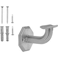 SO TECH  Handlauf Handlaufhalter RUSTICAL Höhe 67 mm Ausladung 67 5 mm   Set  3 St   für Handläufe mit Ø 45 mm  Treppengeländer Halter Silber