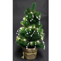 BURI Lichterkette BURI Lichterketten 1m Schneeflocke Lampe Beleuchtung Christbaumschmuck