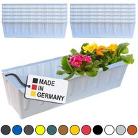 BURI Pflanzkübel Blumenkasten Europaletten 12er Set Weiß Pflanzkasten Balkonkasten