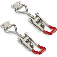 SO TECH  Kastenriegelschloss Spannverschluss  verstellbarer Schnellspanner   2 tlg   M8  Haltekraft 600 kg  abschließbar  Edelstahl SS304