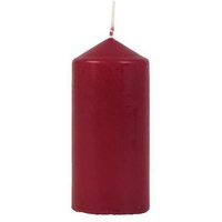 BURI Stumpenkerze Stumpenkerze bordeaux Adventskerzen Weihnachtskerze Stumpen Kerze Deko