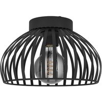 EGLO LED Deckenleuchte Mogano 3  Leuchtmittel exklusive  Wand /Deckenleuchte   H18 x Ø28 cm   schwarz   1X40W exkl.