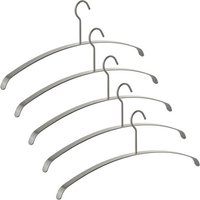 SO TECH  Kleiderbügel echt Edelstahl 455 x 20 x 185 mm   Spar Set  5 tlg   mit offener Öse