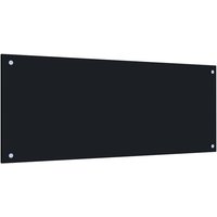 vidaXL Küchenrückwand Küchenrückwand Schwarz 100 x 40 cm Hartglas Nieschenverkleidung Spritz