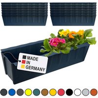 BURI Pflanzkübel Blumenkasten Europaletten 12er Set Anthrazit Pflanzkasten Balkonkasten