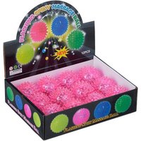 relaxdays Flummi LED Igelball 12er Set pink