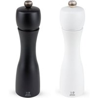 PEUGEOT Salz /Pfeffermühle TAHITI 20cm Schwarz Weiß Buchenholz Salzmühle Manuell Manuell