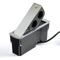 SO TECH  Einbausteckdose ausschwenkbar 2x USB / 2x Schuko Einbau Tischsteckdose