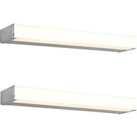 TRIO Leuchten Spiegelleuchte  LED fest integriert  Warmweiß  2er Set LED Badezimmerlampen Gäste WC Badlampen Schminklicht  B 120cm