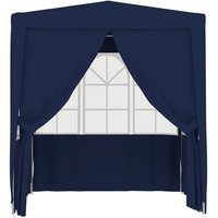 vidaXL Partyzelt  Profi Pavillon mit Seitenwänden 2 5x2 5 m Blau 90 g/m 