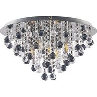 Lindby Deckenleuchte Maram  dimmbar  Leuchtmittel nicht inklusive  Modern  Acryl  Stahl  klar  rauchgrau  chrom  5 flammig  E14