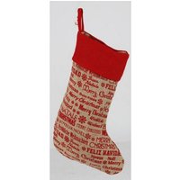 BURI Dekofigur 12x Weihnachten Jute Nikolausstiefel Advent Dekoration Weihnachsdeko A
