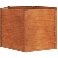 vidaXL Hochbeet Hochbeet Rostig 129x129x77 cm Cortenstahl  1 St 