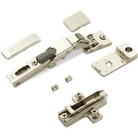 SO TECH  Möbelbeschlag 2er Set Salice Universalscharnier 110  Push Open  2 St   für Türen mit min. 8 mm Stärke   Montageplatte   Scharnierarmabdeckung