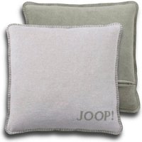 JOOP! Dekokissen JOOP! Uni Doubleface Kissenhülle Silber Jade 50 x 50cm