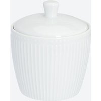 Zuckerdose mit Rillen  ca. 9x10 cm