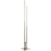 EGLO LED Stehlampe Fraioli z  Leuchtmittel inklusive  Stehleuchte   H175 5 cm   nickel matt   2X17W inkl.