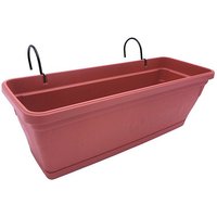 BURI Pflanzkübel Balkonkasten 50cm mit Halterung Blumenkasten Pflanzkasten Pflanztopf