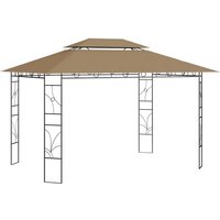 vidaXL Partyzelt Pavillon 4x3x2 7 m Taupe 160 g/m 