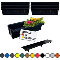 BURI Pflanzkübel Europaletten Blumenkasten Schwarz 10 Stück zum Anhängen Pflanzkasten