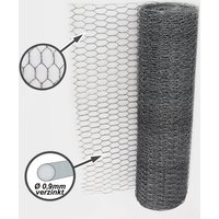 Aquagart Hasendraht 60m Sechseckgeflecht HühnerKaninchendraht Hasendraht 100cm 25mm   1 St 