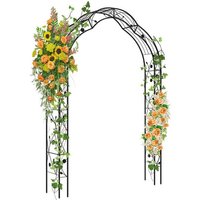 COSTWAY Rosenbogen  1 St.  halbrund  für Kletterpflanzen  150 x 39 x 250 cm