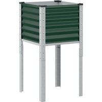 vidaXL Blumentopf Pflanzkübel Grün 45x45x88 cm Stahl  1 St 