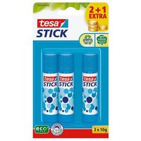 tesa Klebestift Stick ecoLogo    3 tlg   3er Set  Steckkappe mit Rollstopp  3x 10 g