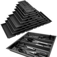 SO TECH  Besteckeinsatz Orga Box 3 silbergrau Canvas Besteckeinsätze für Nobilia ab 08.2012  Multifunktionseinsatz 491 mm Breite  Anthrazit