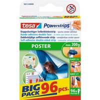 tesa Klebehaken tesa POWERSTRIPS  Poster Doppelseitiger Klebestreifen Weiß Inhalt: 96   POWERSTRIPS  Poster 