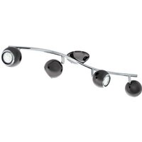 EGLO LED Deckenspot Bimeda  Leuchtmittel inklusive  Spot   L64 x B10 cm   nickel nero  chrom   4X2 8W inkl.