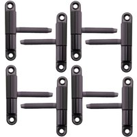 SO TECH  Türbeschlag Renovierband Türband Aufschraubband 15 x 83 mm Scharnier Stahl  8 St   für Innentüren zum Auf  & Einschrauben  schwarz  8 Stück