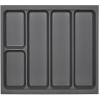 SO TECH  Schubkasteneinsatz Orga Box I für Optifit / blum Tandembox im 60er Schrank  Mehrzweckeinsatz 519 x 50 x 473 oriongrau mit Antirutsch