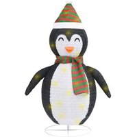 vidaXL Christbaumschmuck Weihnachtsdekoration Pinguin Figur LED Luxus Gewebe 60 cm  1 tlg 