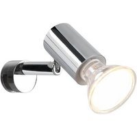 TRIO Leuchten Spiegelleuchte  Dimmfunktion  LED wechselbar  Warmweiß  Badezimmerlampen Spiegel schrank Gäste WC Lichtspots Badlampe Höhe 5cm