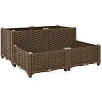 vidaXL Hochbeet Hochbeet 80x80x38 cm Polypropylen  1 St 