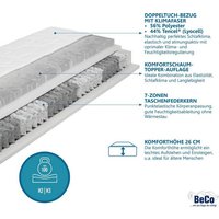 Taschenfederkernmatratze Royal Komfort KS  mit integriertem Topper  Beco  26 cm hoch  komfortable Matratze in 90x200  140x200 cm und weiteren Größen