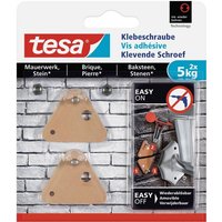 tesa Klebeband Klebeschraube dreieckig für Mauerwerk und Stein  5kg  VE 2 Stück braun