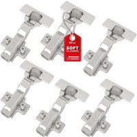 SO TECH  Türbeschlag SMOOTH Topfband T45 Scharnier Mittelanschlag Komplettset  6 St   6er Set Standard gedämpft mit Kreuzplatte