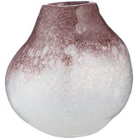 GILDE Dekovase GILDE Vase Vidrio   lila weiß   H. 23cm x B. 20cm x T. 20cm