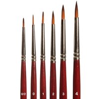 Pinsel Set  Rundpinsel mit brauner Spitze