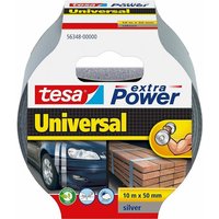 tesa Klebepad extra Power  Universal Gewebeband silber 50 0 mm x 10 0 m 1 Rolle