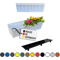 BURI Pflanzkübel Europaletten Blumenkasten Weiß 2 Stück zum Einlassen Pflanzkasten