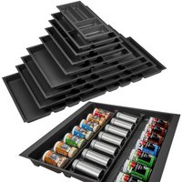 SO TECH  Besteckeinsatz Orga Box 2 silbergrau Canvas Leinwand Struktur für Nobilia  Gewürzeinsatz 509 mm Breite  Anthrazit