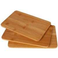 BURI Schneidebrett 3er Set Frühstücksbrettchen Bambus Holz Schneidebrett Küchenbrett  Bambus