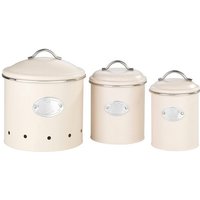 WENKO Vorratsdose Modell Nero  Metall   Set  3 tlg   Aufbewahrungsdosen für Vorräte und Lebensmittel  3 Größen