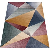 Teppich Kurzflor Teppich Indoor Geometrisches Muster  Paco Home  Läufer  Höhe: 17 mm