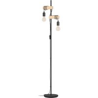 EGLO LED Stehlampe Townshend  Leuchtmittel exklusive  Stehleuchte   L20 5 x B25 x H166 5 cm   schwarz  braun   2X10W exkl.